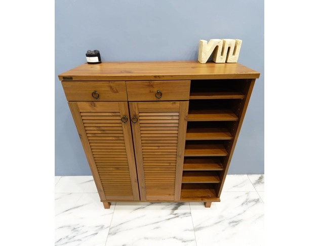 淺胡桃木色鞋櫃