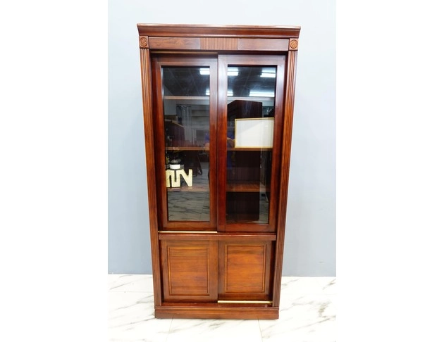 半實木復古書櫃