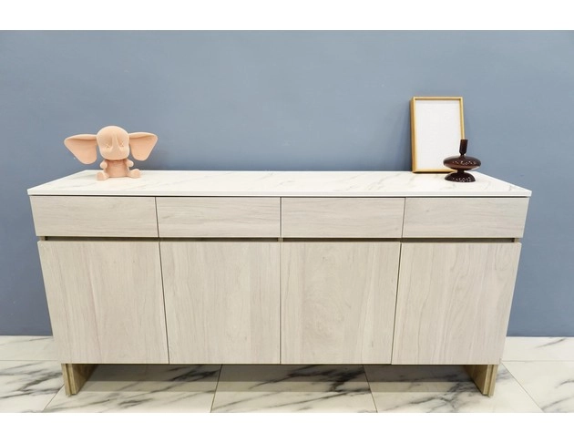 白杉木色簡約風餐櫃