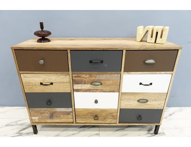 多色拼接現代風收納櫃